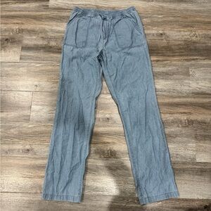 LL Bean Casual Blue Drawstring Pull on Pants